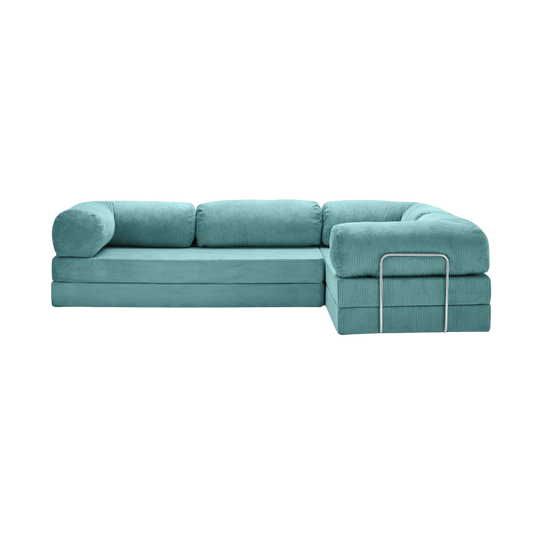 CANAPÉ D'ANGLE MODERNE DUNE TURQUOISE