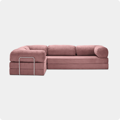CANAPÉ D'ANGLE MODERNE DUNE ROSE