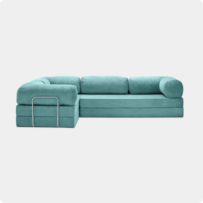 CANAPÉ D'ANGLE MODERNE DUNE TURQUOISE