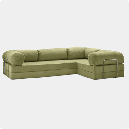 CANAPÉ D'ANGLE MODERNE DUNE OLIVE