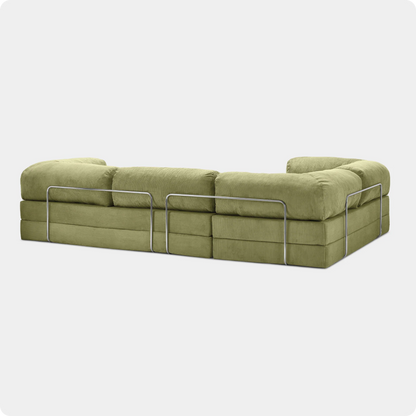 CANAPÉ D'ANGLE MODERNE DUNE OLIVE