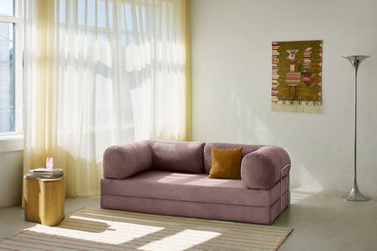CANAPÉ-LIT MODERNE NUAGE ROSE POUDRÉ