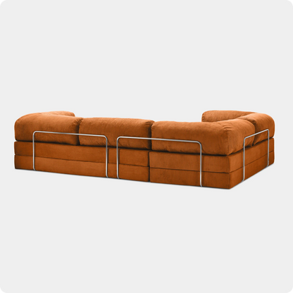 CANAPÉ D'ANGLE MODERNE DUNE ORANGE
