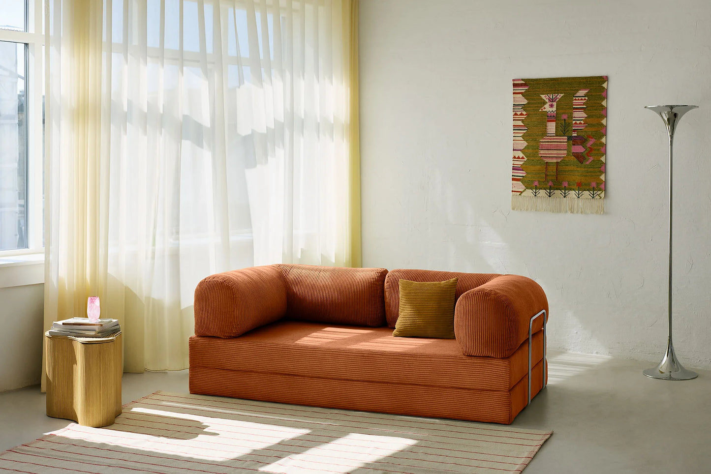 CANAPÉ-LIT MODERNE NUAGE ORANGE
