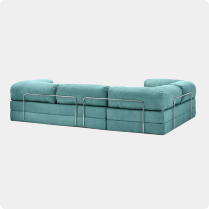 CANAPÉ D'ANGLE MODERNE DUNE TURQUOISE