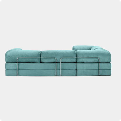CANAPÉ D'ANGLE MODERNE DUNE TURQUOISE