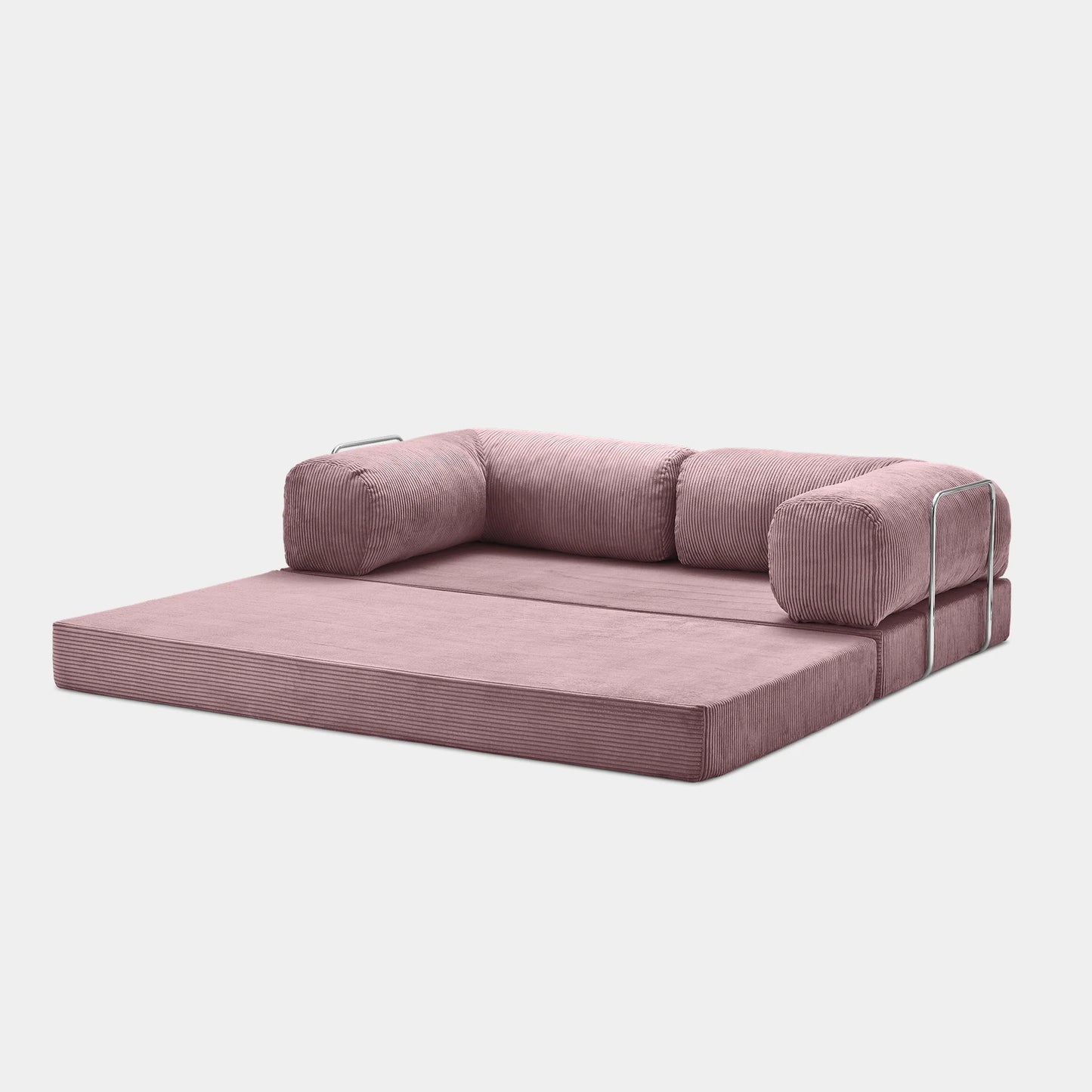 CANAPÉ-LIT MODERNE NUAGE ROSE POUDRÉ