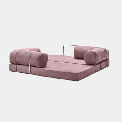 CANAPÉ-LIT MODERNE NUAGE ROSE POUDRÉ